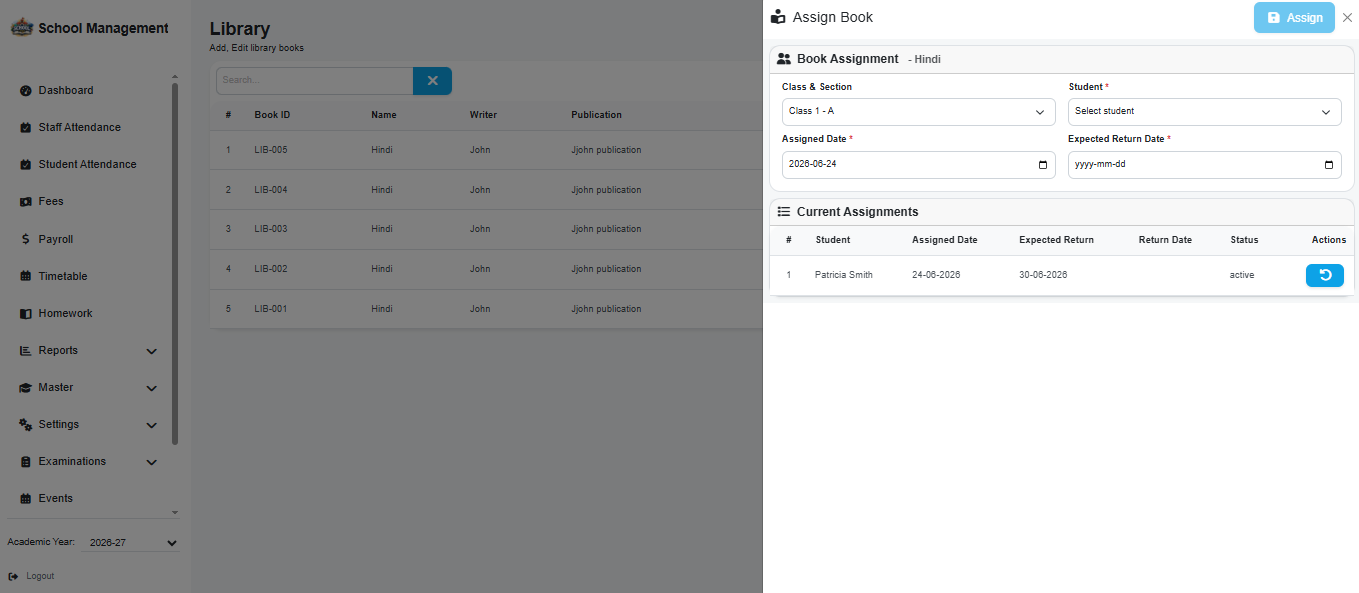 Student Dashboard Screenshot