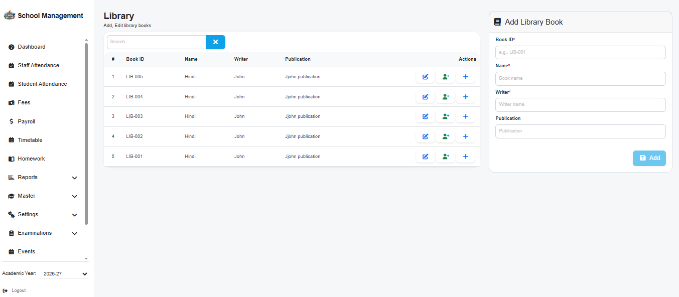 Student Dashboard Screenshot